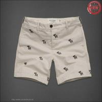 heren abercrombie and fitch casual shorts moose logo licht-khaki Roze Original 476ie861